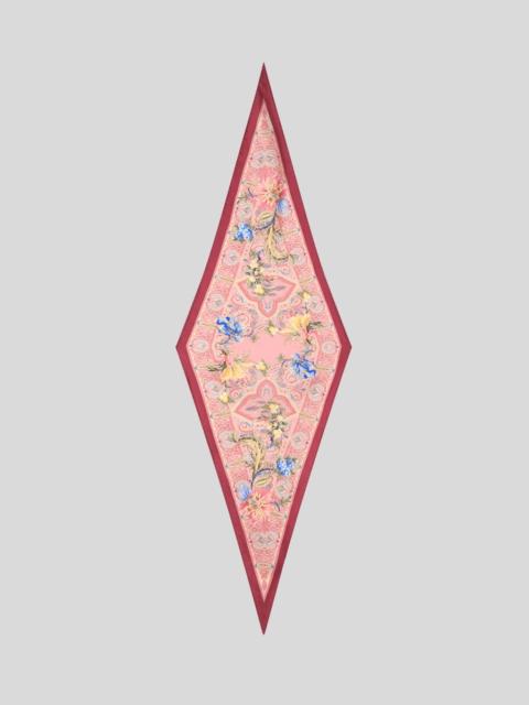 Etro DIAMOND-SHAPED SILK SCARF WITH FLORAL PAISLEY MOTIF