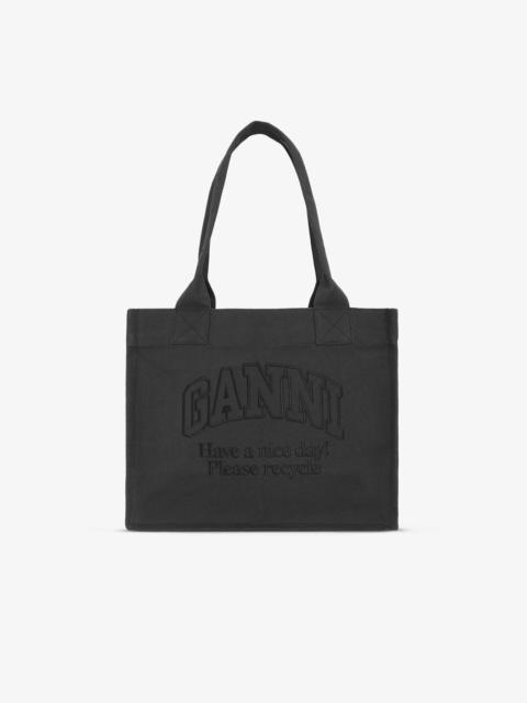 GANNI Large Easy Denim Tote Bag | lncc | REVERSIBLE
