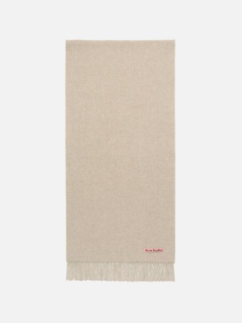 Acne Studios Fringe wool scarf – Narrow - Oatmeal melange