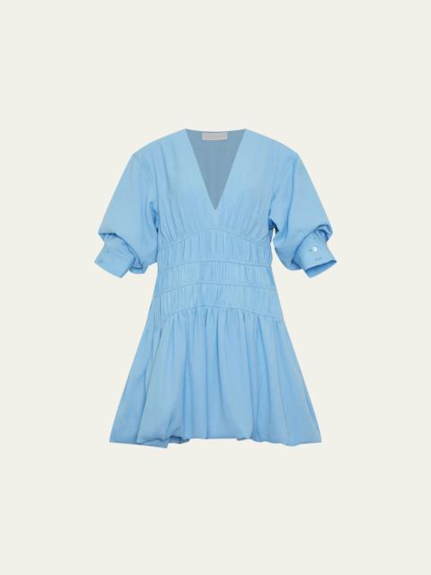 Diem Gauze Short-Sleeve Mini Bubble Dress