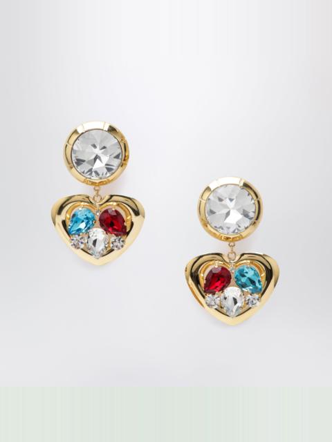 Alessandra Rich Heart pendant clip-on earrings