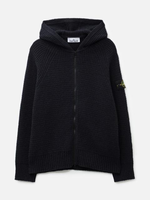 Stone Island FULL RIB COTTON BOUCLÉ HOODED ZIP-UP JUMPER