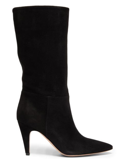 Gianvito Rossi Women's 85MM Suede Stiletto Boots - Black