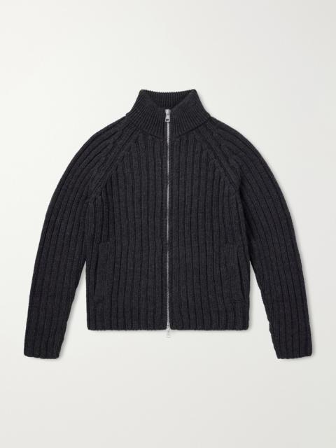 Our Legacy Ultra Ribbed Merino Wool Zip-Up Sweater