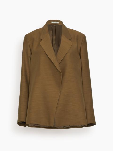 Polus Organic Wool and Silk Jacket in Moss