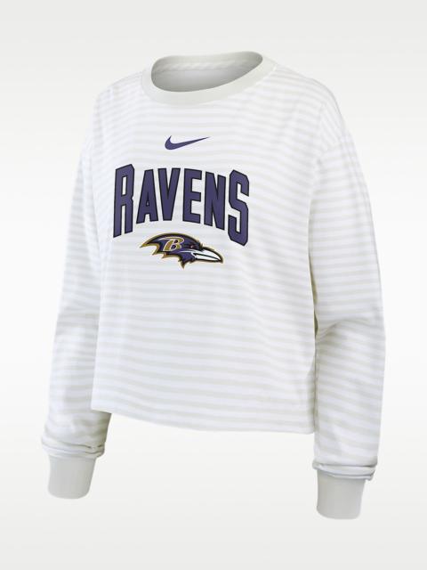 Nike Baltimore Ravens Primetime Women's Nike Cropped Long-Sleeve T-Shirt