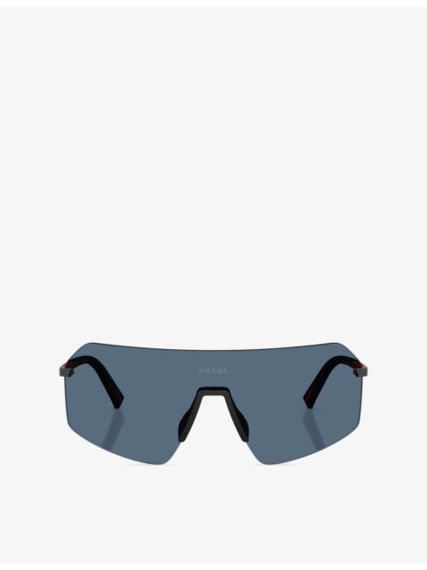 Prada PS B50S Irregular-Frame Metal Sunglasses