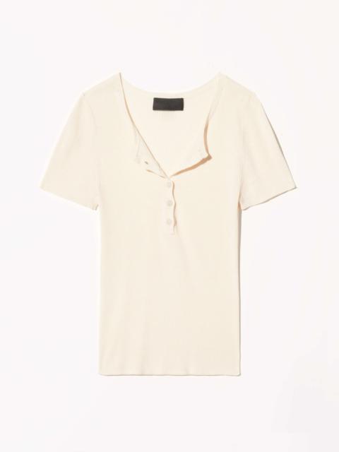 NILI LOTAN FRANCENE SILK KNIT SWEATER