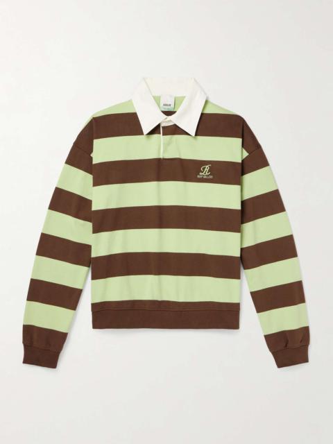AGOLDE + RSVP GALLERY Logo-Embroidered Striped Cotton Rugby Shirt