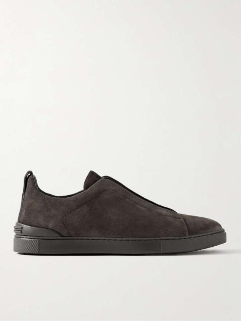 Triple Stitch Suede Sneakers