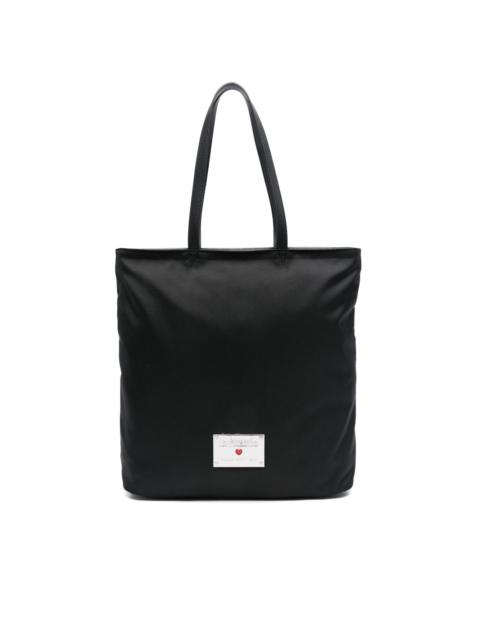Moschino logo-plaque tote bag