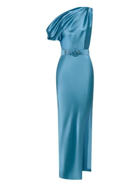 NICHOLAS Eartha one-shoulder belted midi dress