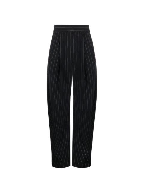 パンツ THE ATTICO White Satin Jagger Pant Extra High-Rise Tuxedo Luxe Stretch Trouser | White House