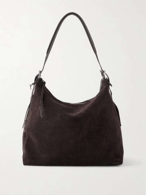 Lemaire Belted Hobo Suede Shoulder Bag