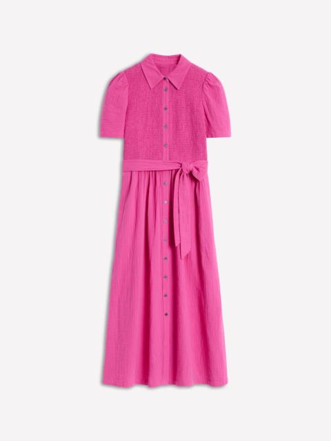 BODEN Amber Double Cloth Midi Dress-Cosmos Pink