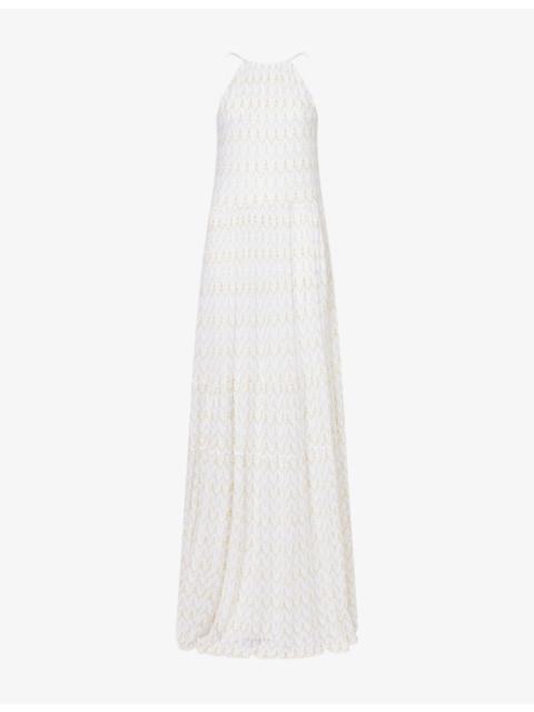 Missoni Scoop-Back Tiered Knitted Maxi Dress