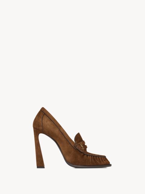 SAINT LAURENT LE LOAFER PUMPS IN SUEDE