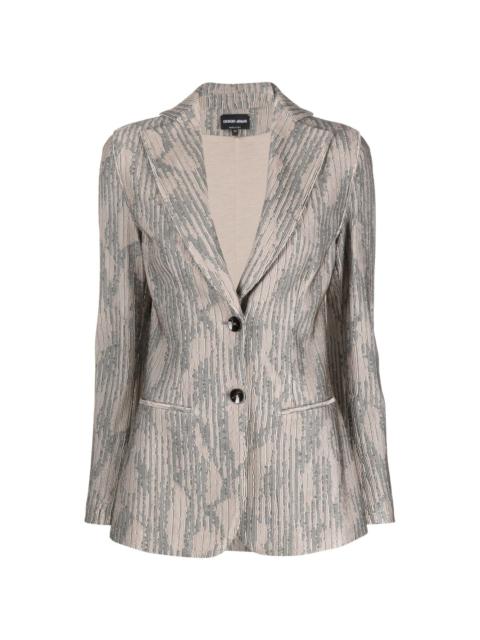 single-breasted jacquard blazer