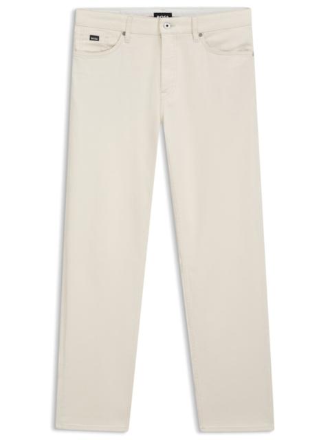 BOSS STRAIGHT-FIT JEANS IN ITALIAN ECRU DENIM