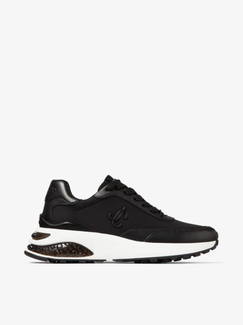 JIMMY CHOO Memphis Lace Up/F
Black Neoprene and Leather Low Top Trainers