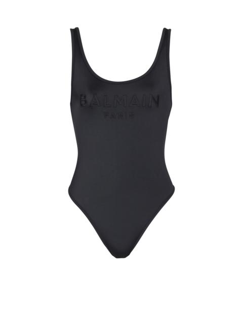 Balmain One-piece swimsuit with Balmain Paris embroidery