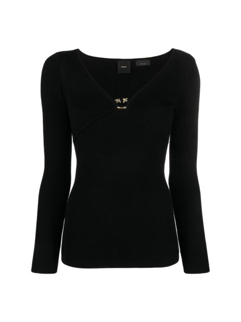 Love Birds ribbed-knit top