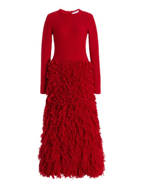 Turner Knit Dress in Scarlet Red Virgin Wool Cashmere Silk