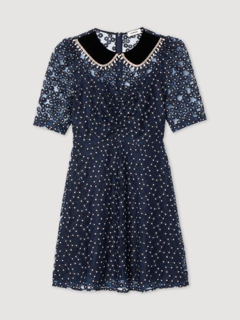 Sandro Short dress with Peter Pan collar
