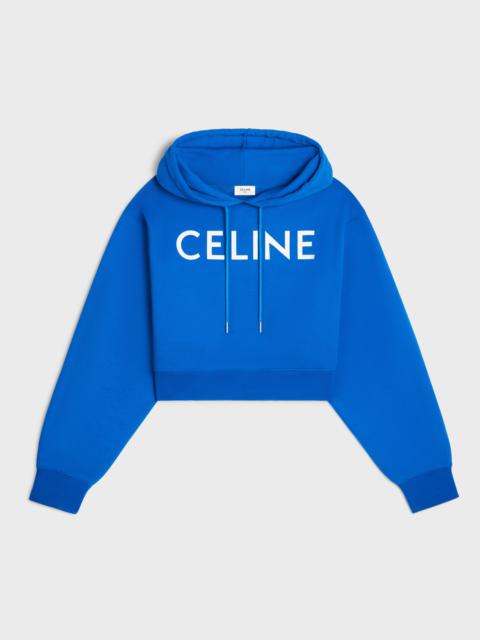CELINE Cropped Celine hoodie in cotton fleece