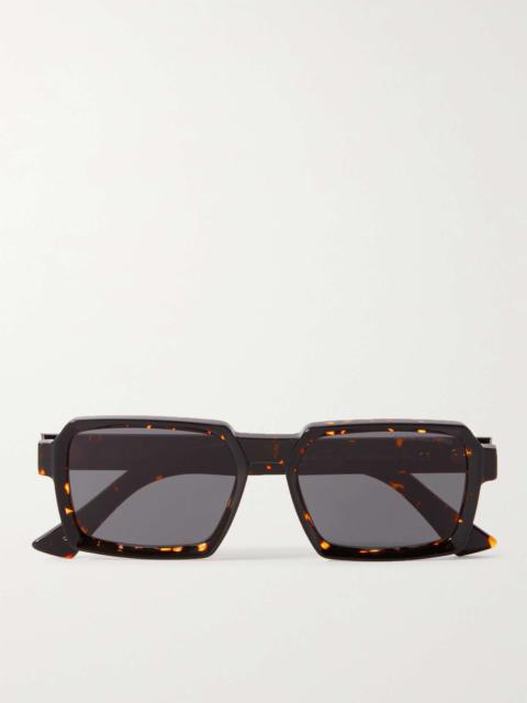 1385 Rectangle-Frame Acetate Sunglasses