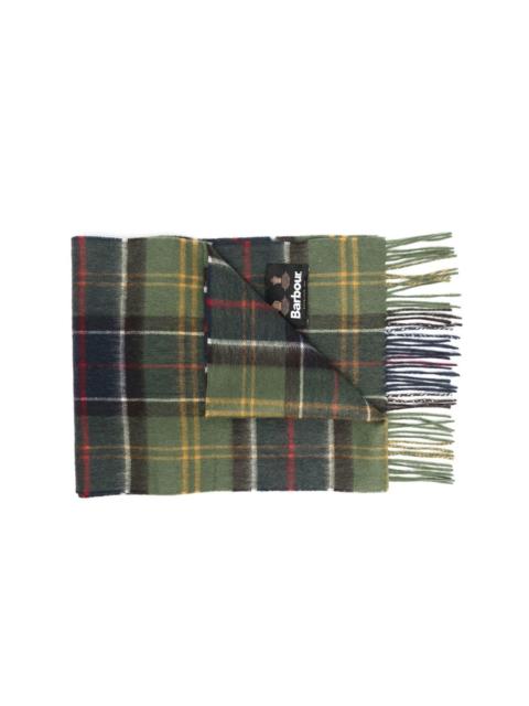 Barbour logo-patch check pattern scarf