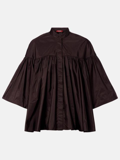 Max Mara Gathered taffeta shirt