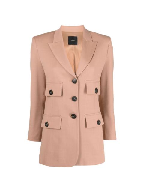 peak-lapels wool-blend blazer