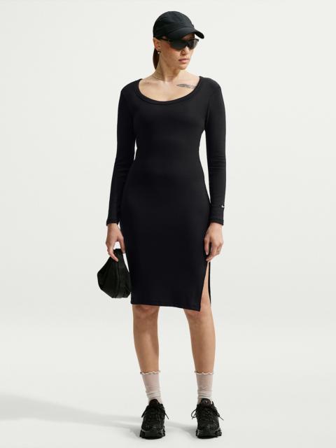 Nike Nike Sportswear Chill Knit Women's Tight Long-Sleeve Midi Mini-Rib Dress