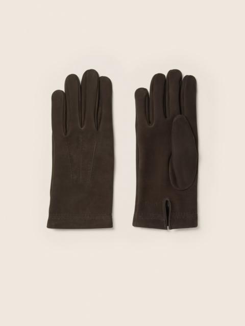 ZEGNA DARK BROWN SECONDSKIN GLOVES