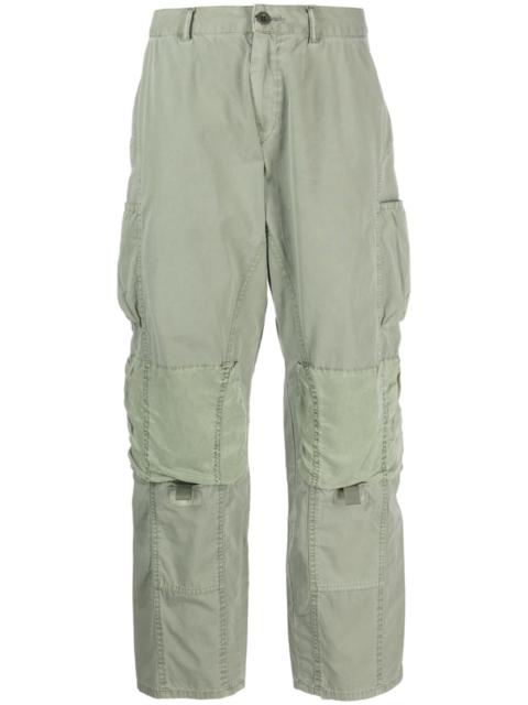 mid-rise straight-leg work trousers