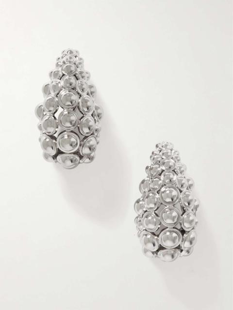 Silver-tone clip earrings