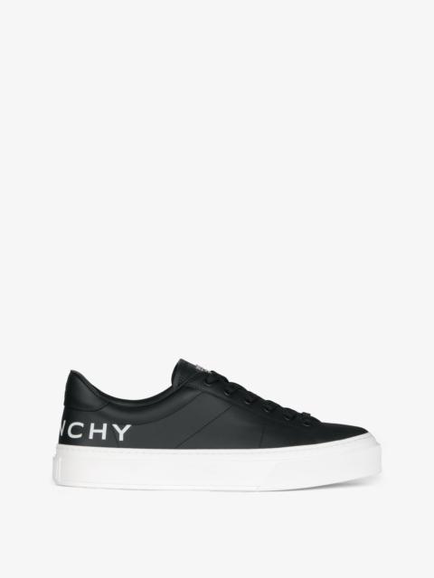 Givenchy CITY SPORT SNEAKERS IN LEATHER WITH PRINTED GIVENCHY LOGO