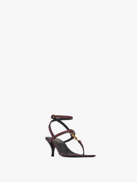 SAINT LAURENT cassandra sandals in smooth leather