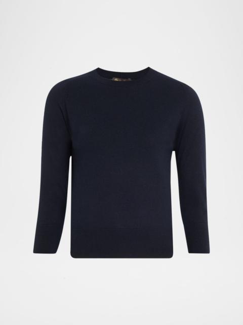 Loro Piana Girocollo Manica Neo Piuma Cashmere Sweater