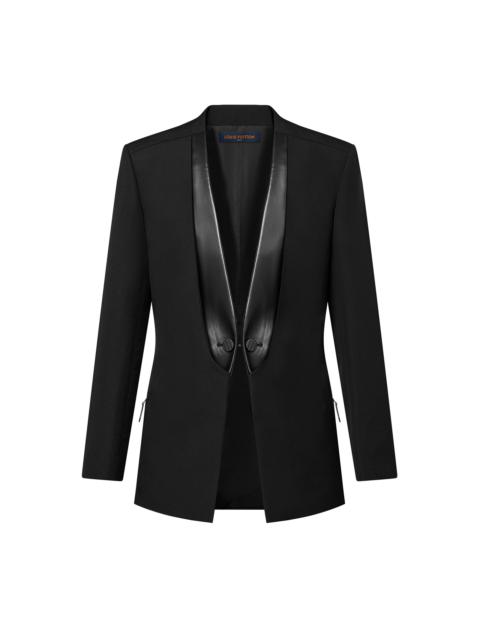 Louis Vuitton Leather Lapel Blazer