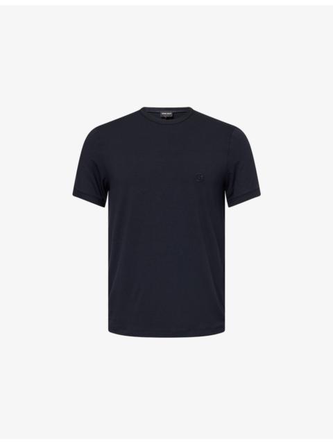 GIORGIO ARMANI Logo-Embellished Stretch-Woven T-Shirt