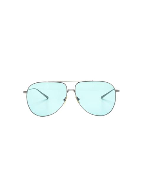 logo-print round-frame sunglasses