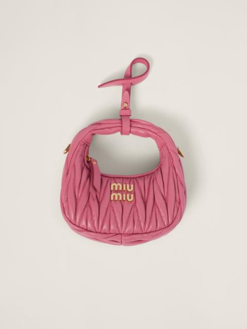 Miu Miu Wander matelassé nappa leather micro hobo bag