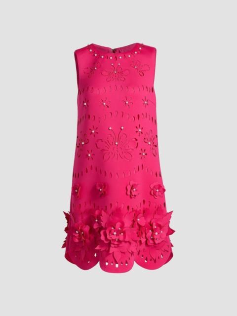 BADGLEY MISCHKA Women's Imitation Pearl-Embellished Floral Cut-Out Cocktail Dress - Pink