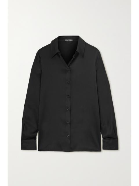TOM FORD Silk And Lyocell-blend Satin Shirt