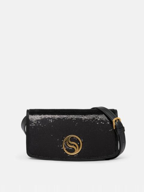 Stella McCartney S-Wave Sequinned Wallet on Strap