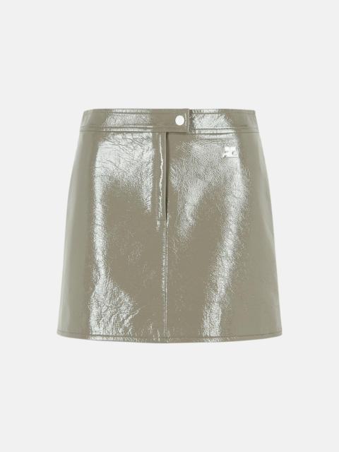 courrèges 'REEDITION' GREY POLYESTER BLEND MINISKIRT