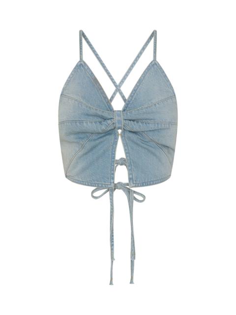 ONE TEASPOON Denim Butterfly Top - Best Blue