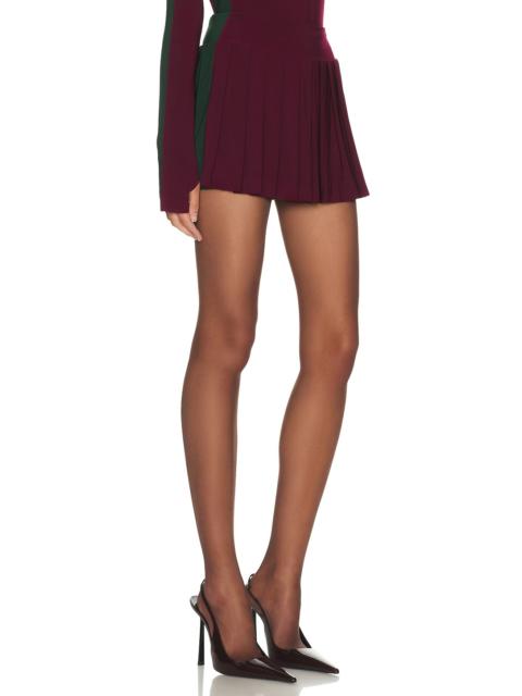 NORMA KAMALI Side Stripe Pleated Pickleball Skirt